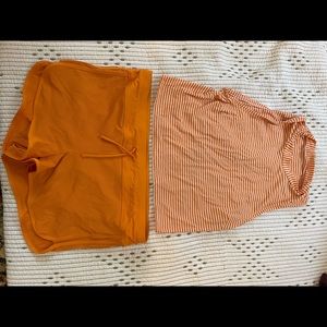 Athleta Swim SET: Cropped Rash guard & Swim shorts